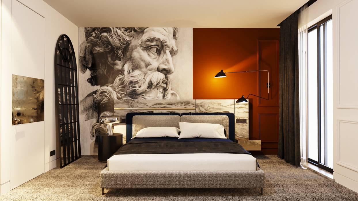 Otel Odasi Tasarimi Alternatif 1 Yatak Cephesi Akdeniz Oteller Entrada Mimarlik Akdeniz Ahsap Ahsap Rengi Homify