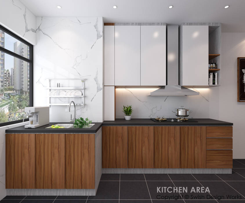 Kitchen cabinets Swish Design Works Built-in kitchens Quartz kitchen, cabinets, quartz, worktop, hdb, resale