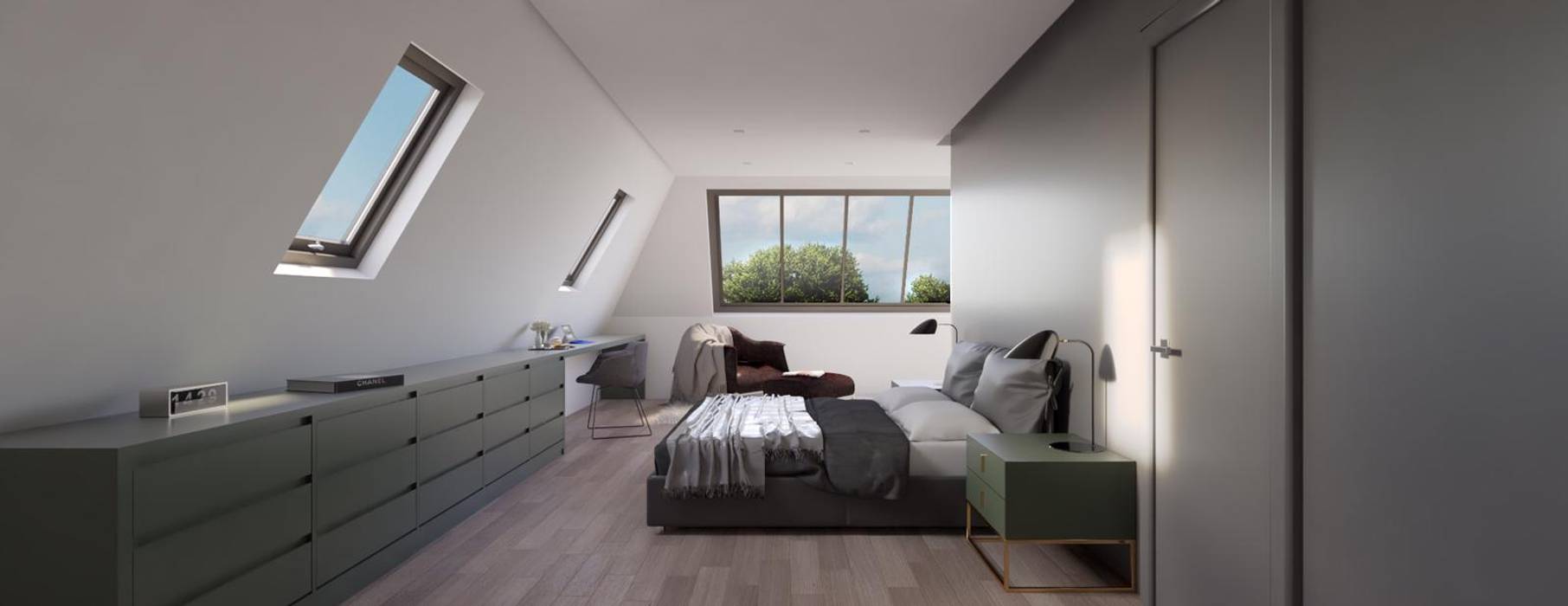 Loft Conversion, Holistic Architecture Holistic Architecture Modern style bedroom