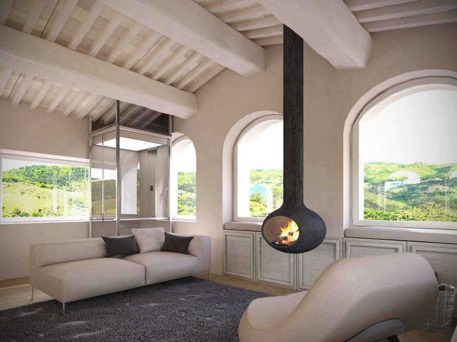 Living room homify Soggiorno minimalista Legno Effetto legno
