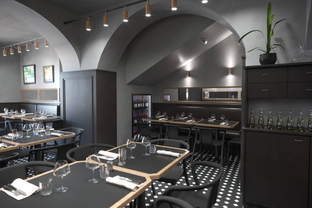 Restyling del ristorante "Boccon Divino" a Chiavari (GE), Manrico Mazzoli Architetto Manrico Mazzoli Architetto مساحات تجارية مكاتب ومحلات