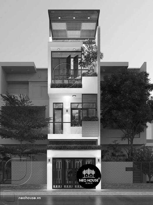 Thiết nhà phố hiện đại 3 tầng đẹp tại Đà Nẵng, NEOHouse NEOHouse