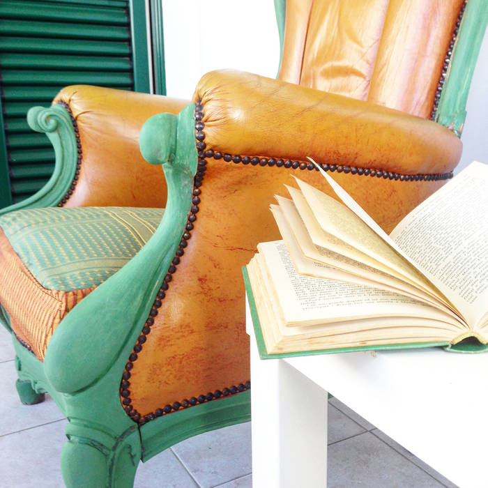 Green Berger, Revì Art - Upcycling Furniture Design Revì Art - Upcycling Furniture Design Ruang Keluarga Gaya Eklektik Kayu Wood effect Sofas & armchairs