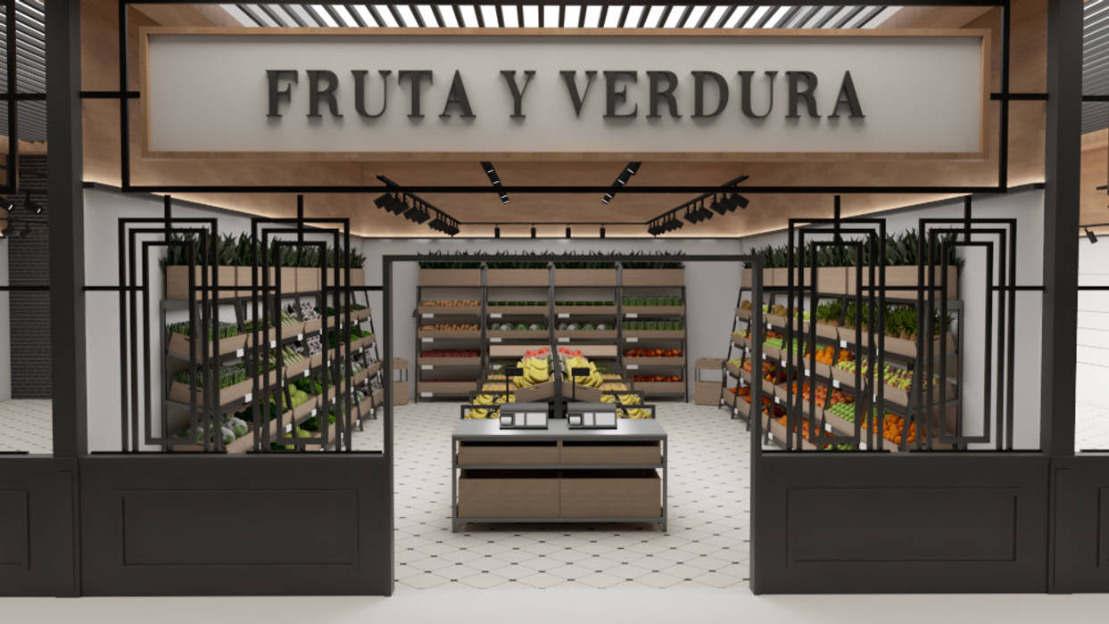 DISEÑO DE SUPERMERCADO, INARQ Espacio INARQ Espacio Espacios comerciales Madera Acabado en madera supermercado, alimentación, diseño, comida, ,Espacios comerciales