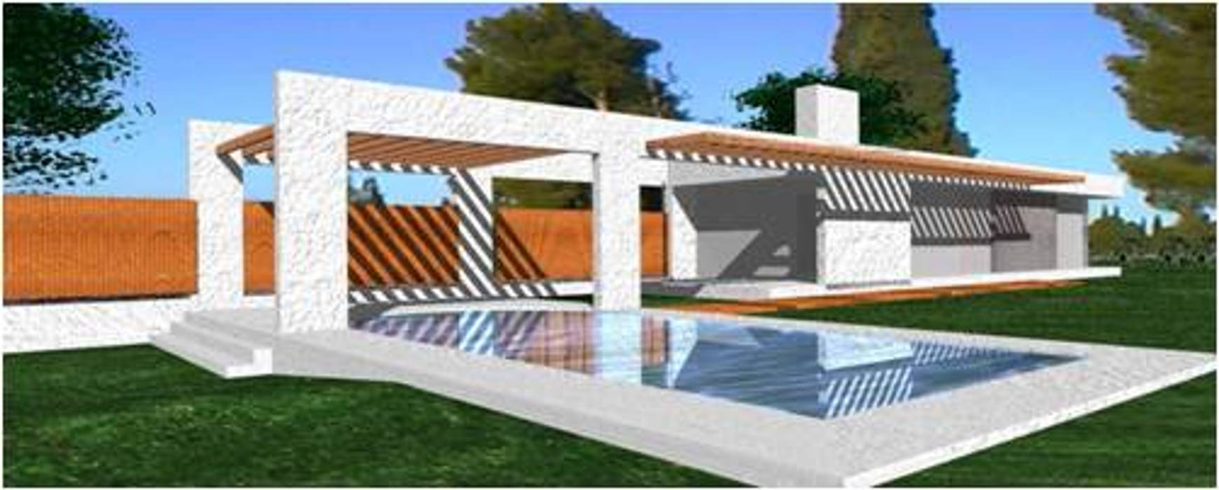 Pool House UP arquitectos Casas de campo Hierro/Acero