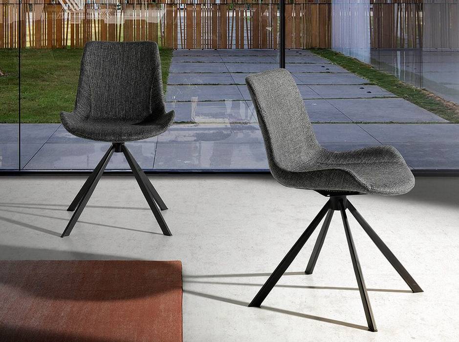 Cadeira giratória com design Design swivel chair Cadeira / Chair COTTON , Intense mobiliário e interiores Intense mobiliário e interiores Modern dining room Chairs & benches