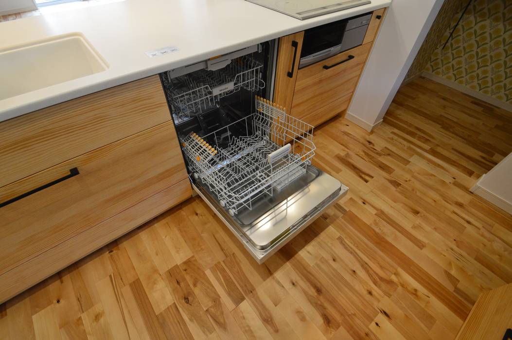 Home Plan Kiyotake 一級建築士事務所 清武建設modern Style Kitchen Wood Wood Effect Homify