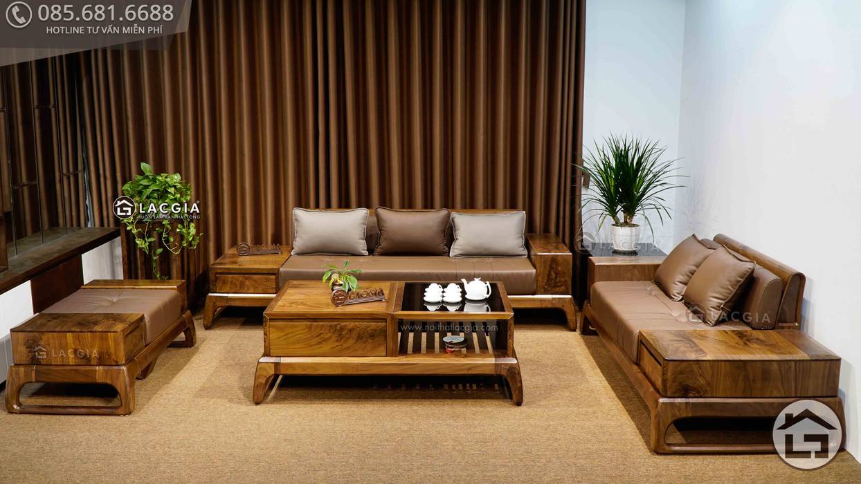 Mẫu sofa mới nhất tại Xhome, Xhome Xhome 现代客厅設計點子、靈感 & 圖片 木頭 Wood effect 沙發與扶手椅