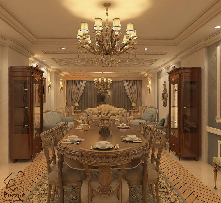 Classic Reception Design, Puzzle Puzzle Classic style dining room