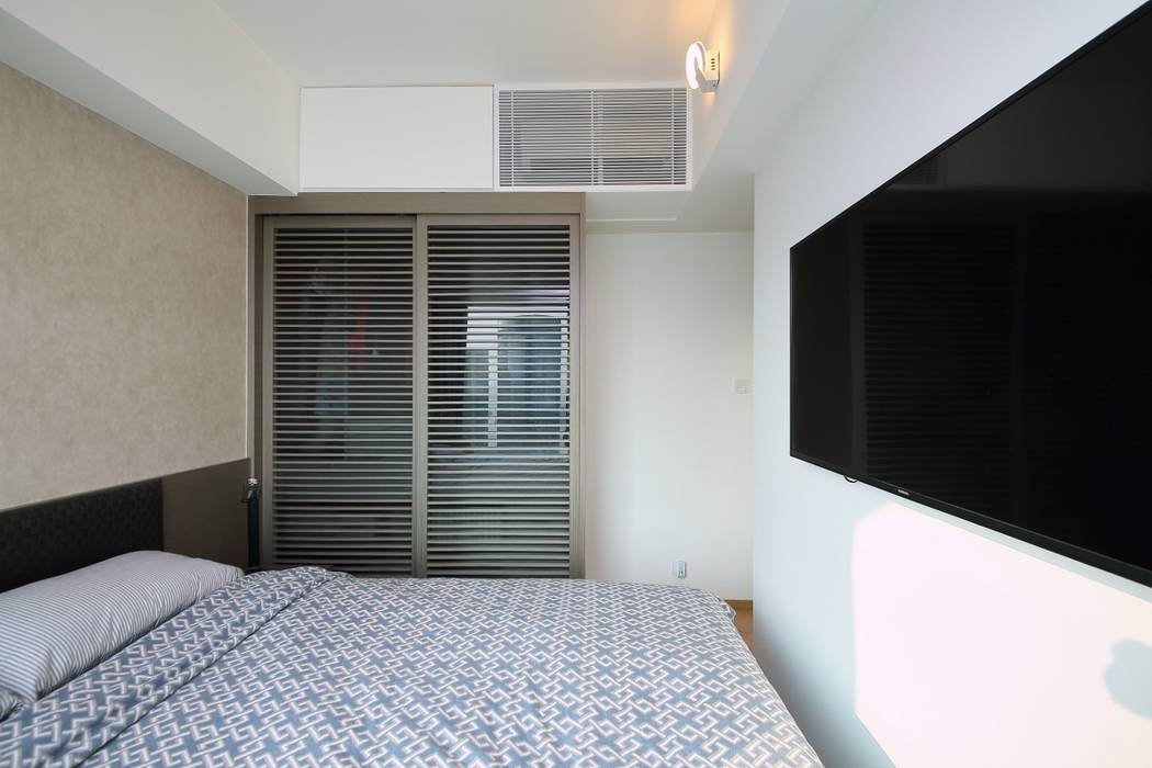 海桃灣主人房 Inspire Design Ltd Modern style bedroom Wood Wood effect 海桃灣