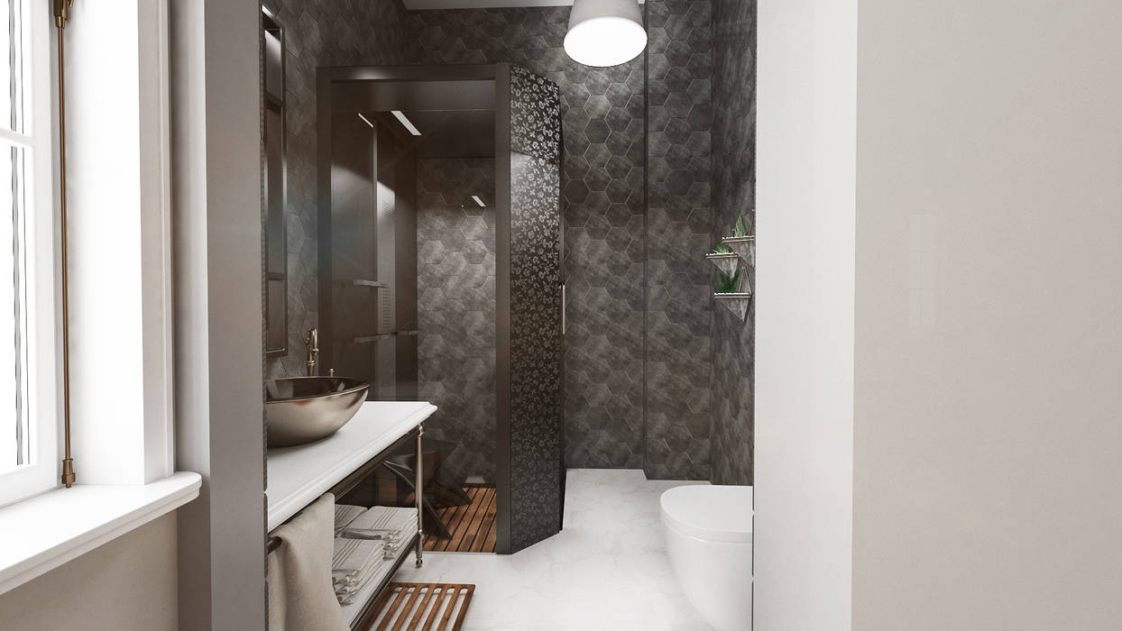 Tarabya aile evi. yatak odası banyosu diagon designworks eklektik banyo