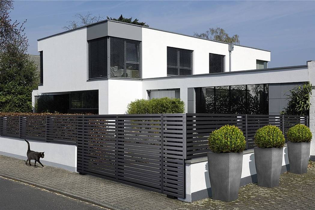 Moderner Aluminiumzaun MAGNUS, Super-Zaun Super-Zaun Front yard Aluminium/Zinc