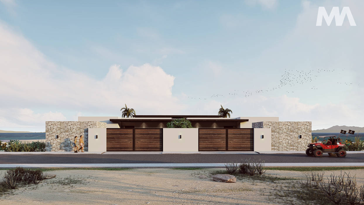 Diseño de Condominios en la Playa, Merarki Arquitectos Merarki Arquitectos منازل التراس