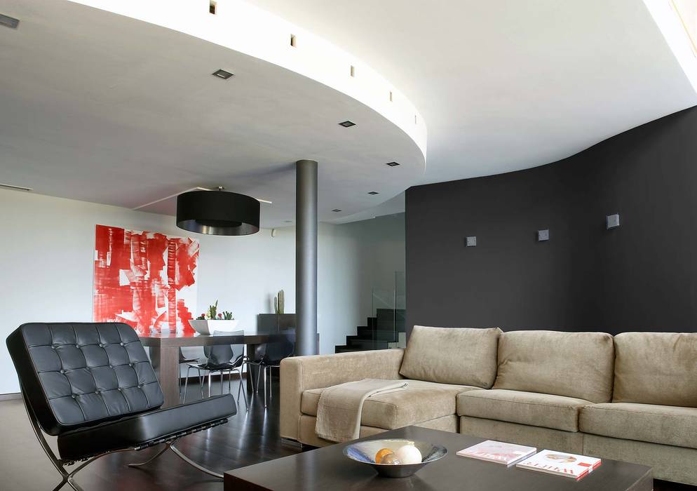 Casa ecológica moderna en Llavaneres, Esteve Arquitectes Esteve Arquitectes Modern Living Room