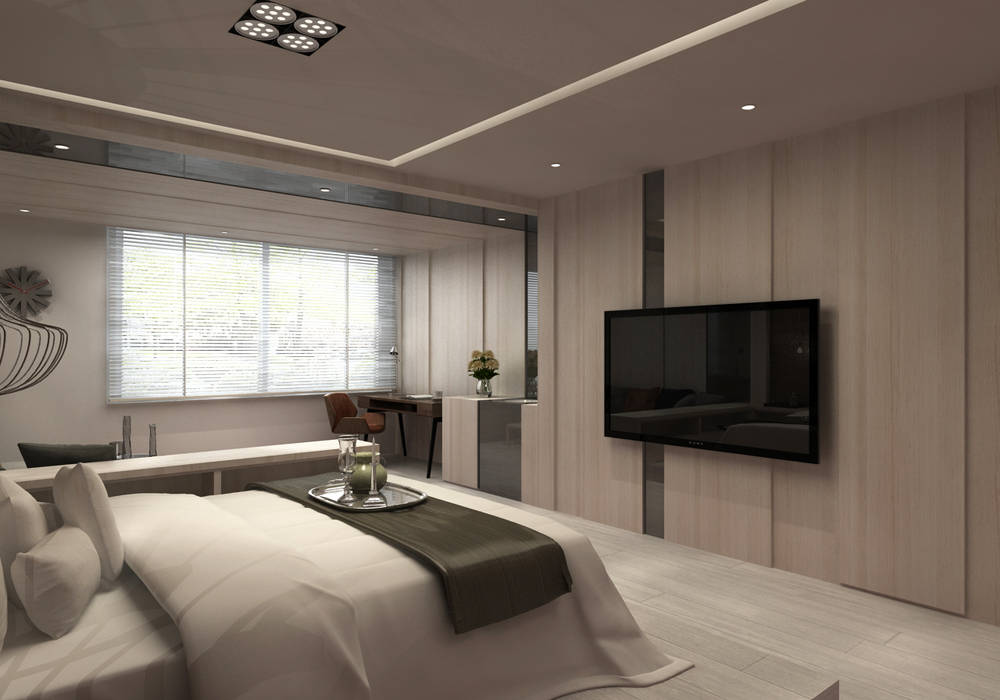月子中心3D設計圖, 一居空間設計有限公司 一居空間設計有限公司 Bedroom