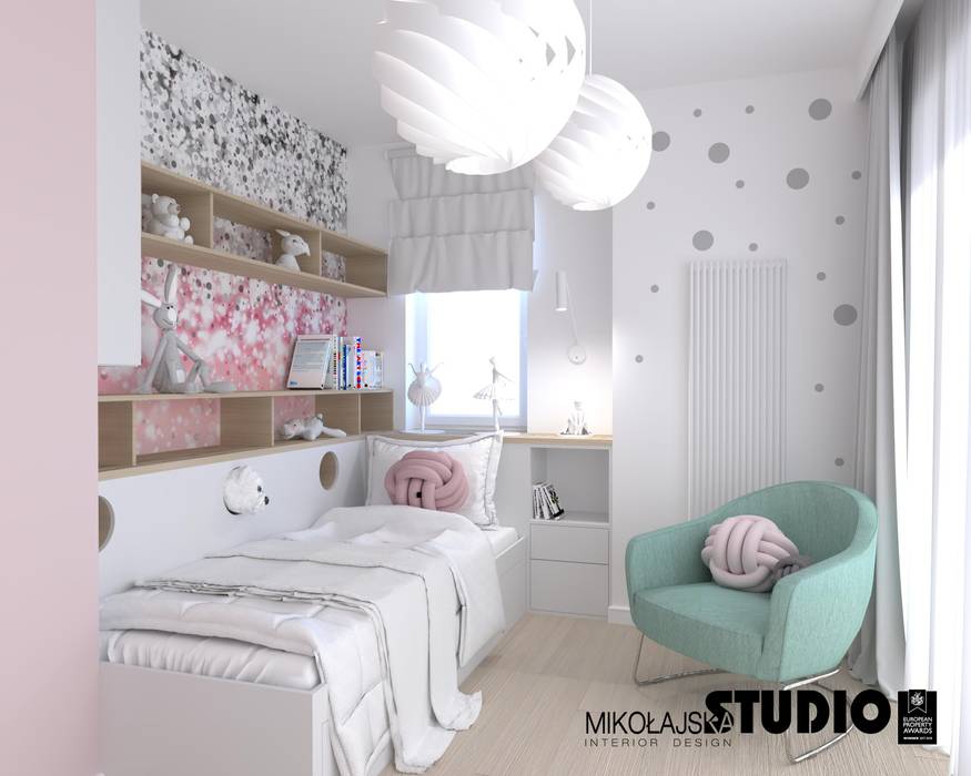 DOM PRZY MACIEJKOWEJ, MIKOŁAJSKAstudio MIKOŁAJSKAstudio Kamar tidur anak perempuan