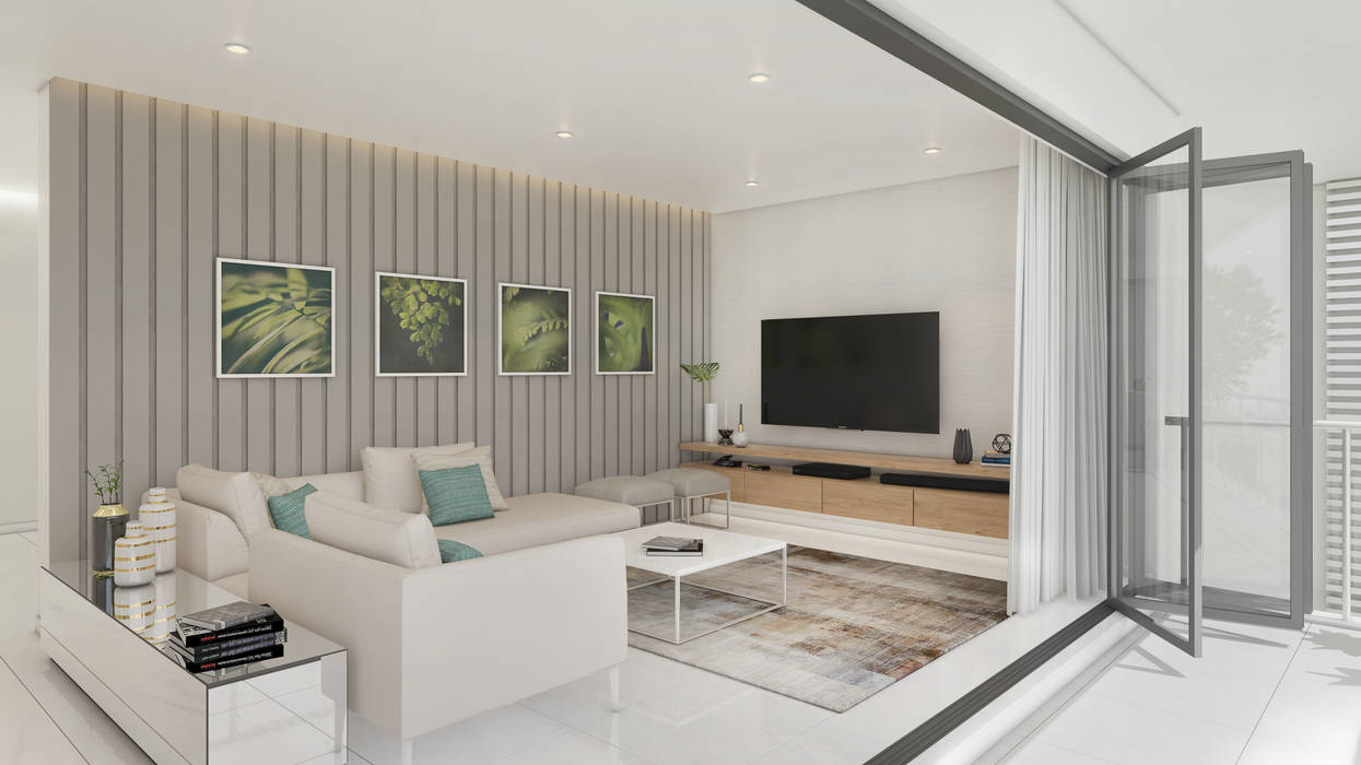 Sandton Contemporary Home , Dessiner Interior Architectural Dessiner Interior Architectural Ruang Media Gaya Eklektik