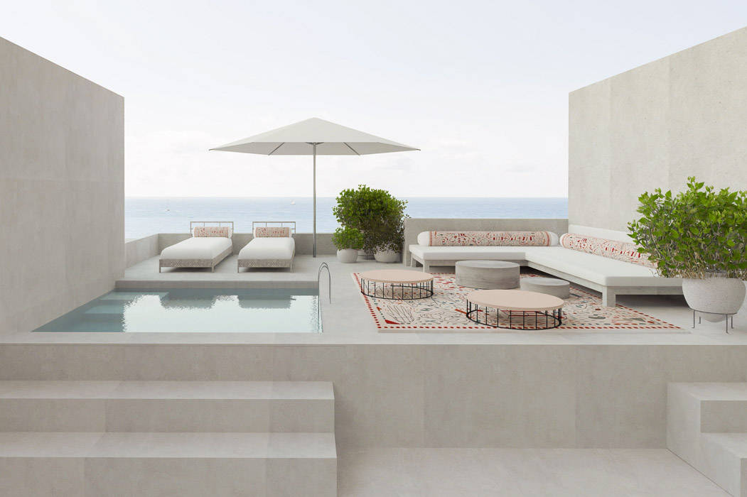 Terrace Amarand Design Patios & Decks Concrete terrace, pool, swimming pool