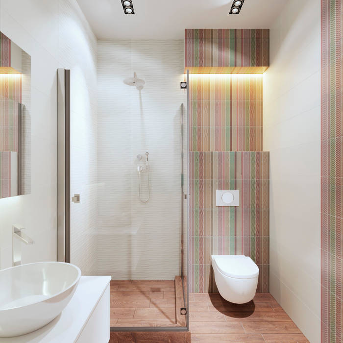 Дизайн-проект частного дома., Дизайн-бюро "ДА!" Дизайн-бюро 'ДА!' Ванная комната в стиле минимализм
