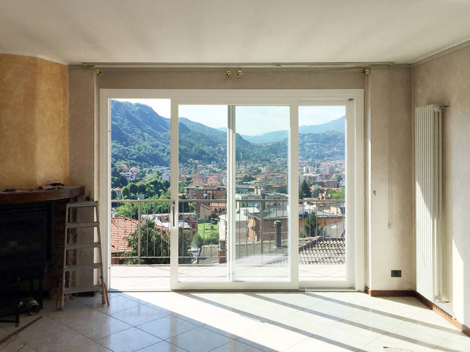 Sostituzione serramenti in appartamento panoramico a Como, Finextra Finextra uPVC windows