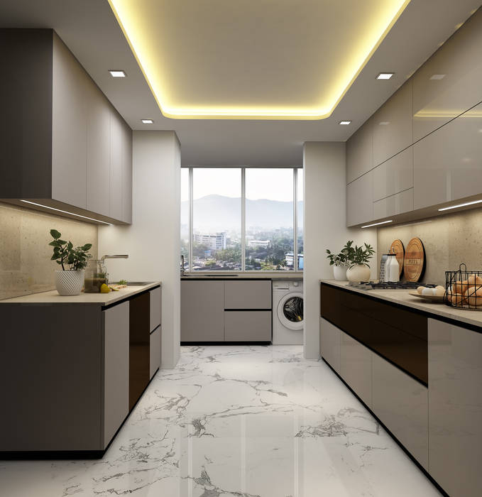 4 BHK apartment , New Era Architects & Construction New Era Architects & Construction Classic style kitchen