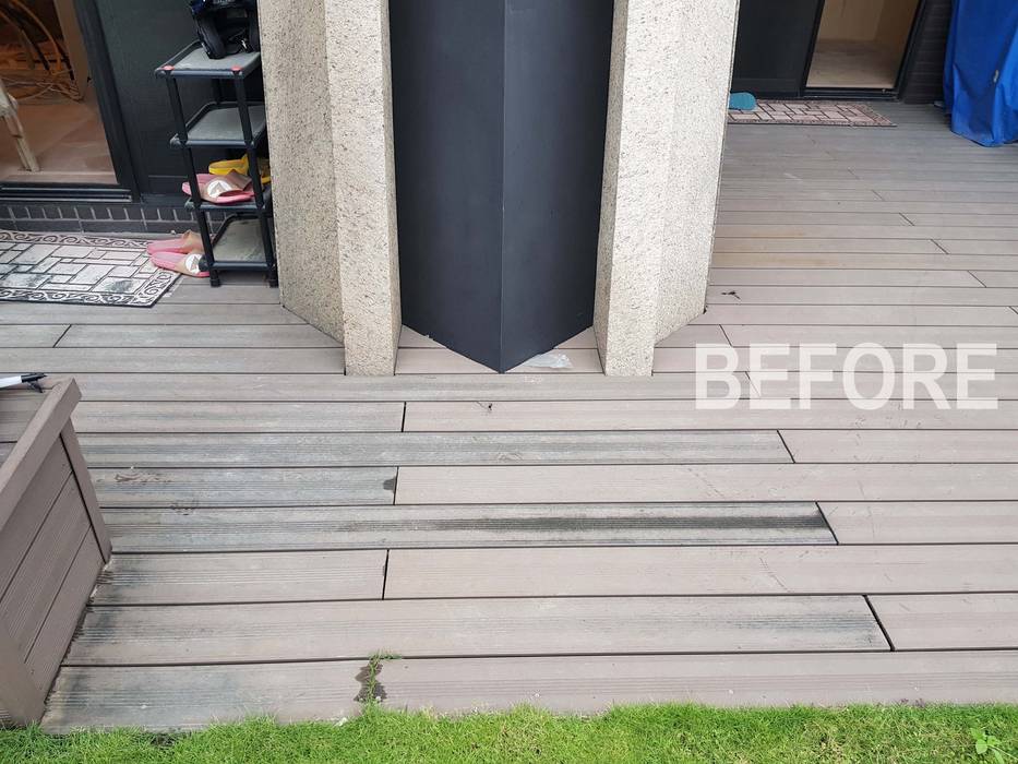 塑木平台更新前 新綠境實業有限公司 Roof terrace Wood-Plastic Composite