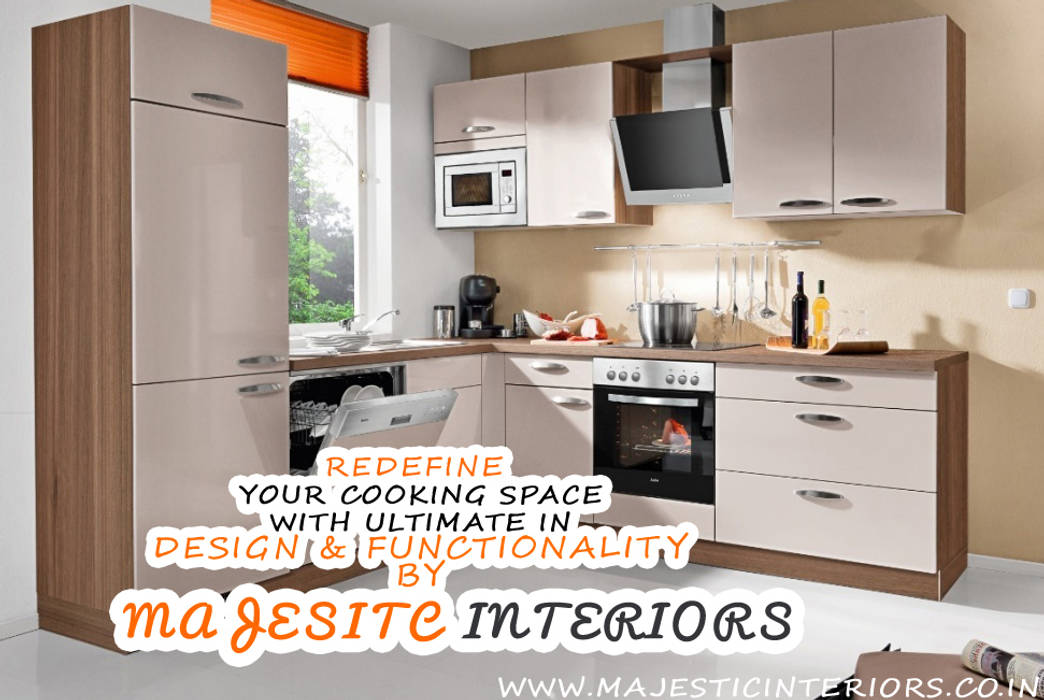 MODULAR KITCHEN DEALERS OR MANUFACTURERS IN FARIDABAD, MAJESTIC INTERIORS | Best Interior Designers in Faridabad MAJESTIC INTERIORS | Best Interior Designers in Faridabad مطبخ ذو قطع مدمجة حديد