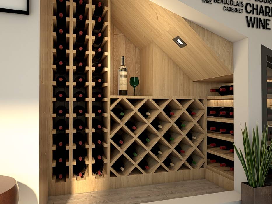 Diseño de cava , GA Experimental GA Experimental ห้องเก็บไวน์ ไม้ Wood effect