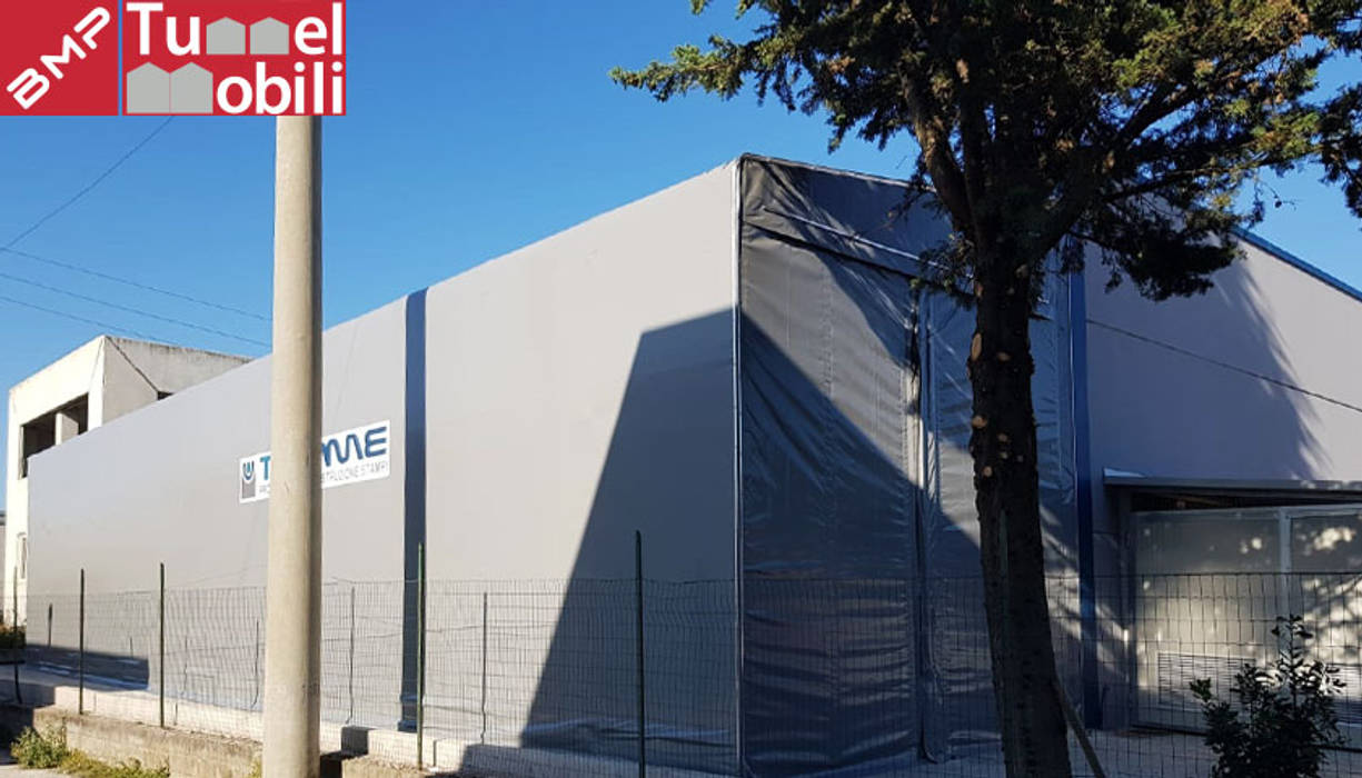 Capannoni mobili in acciaio e PVC, BMP Tunnel Mobili BMP Tunnel Mobili مساحات تجارية محلات تجارية