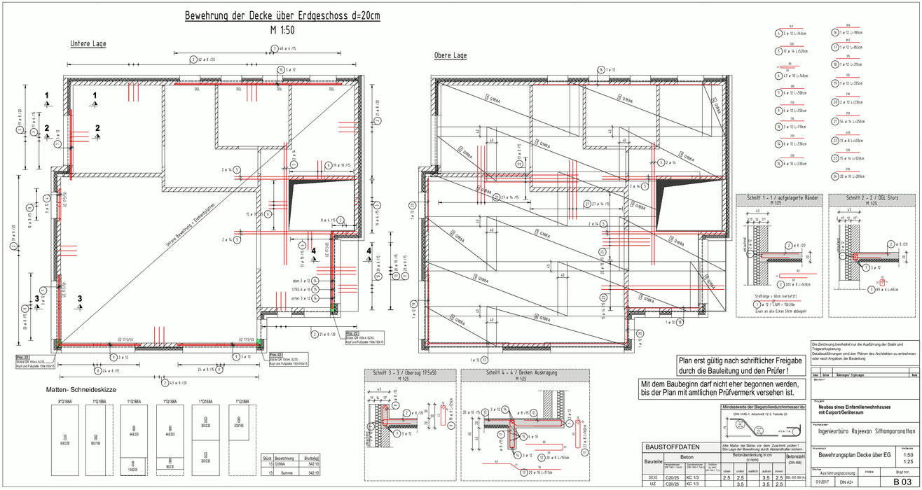 Bewehrungsplan Decke Uber Eg Estatika Gmbh Homify