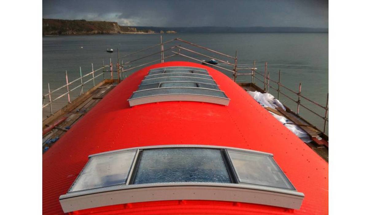 Old Tenby Lifeboat Station 5 Natralight Dak curved glazing, curved rooflights, rooflights, grand designs