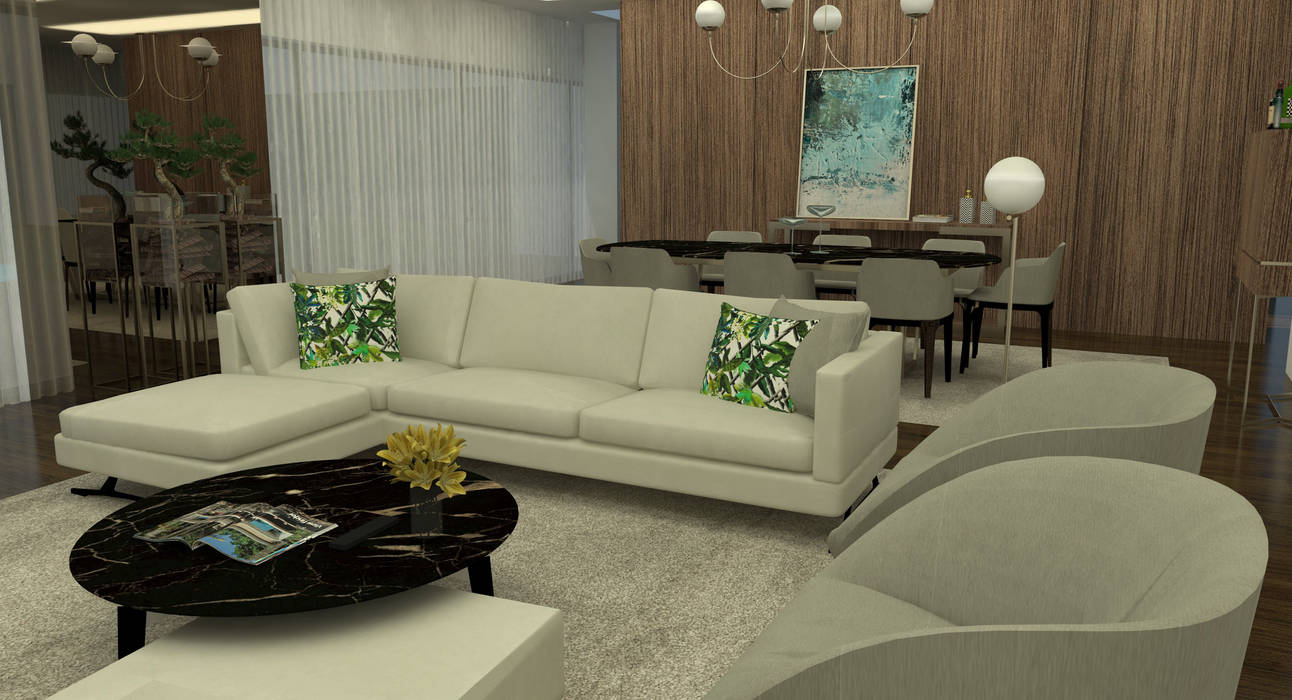 4 Inspirações para (re)decorar a sala lá de casa!, Casativa Interiores Casativa Interiores Living room