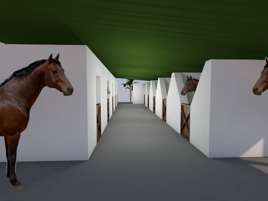 Ampliação de centro hípico de Pena Brava, Guimarães - Boxes para cavalos, R&U ATELIER LDA R&U ATELIER LDA Заміський будинок