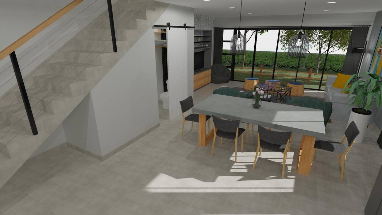 3D Rendered Dining Room RooMoo Modern Dining Room