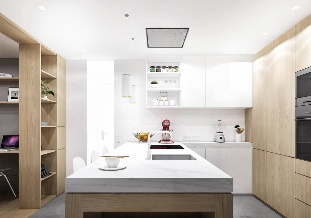 1703 - Apartamento C - Barcelona, España, HOA Architecture and Design HOA Architecture and Design Modern style kitchen