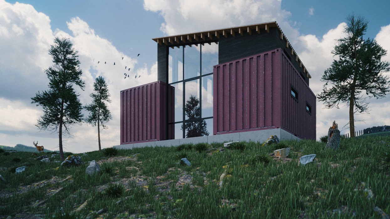 Container Home, Zero Point Visuals Zero Point Visuals Prefabricated Home