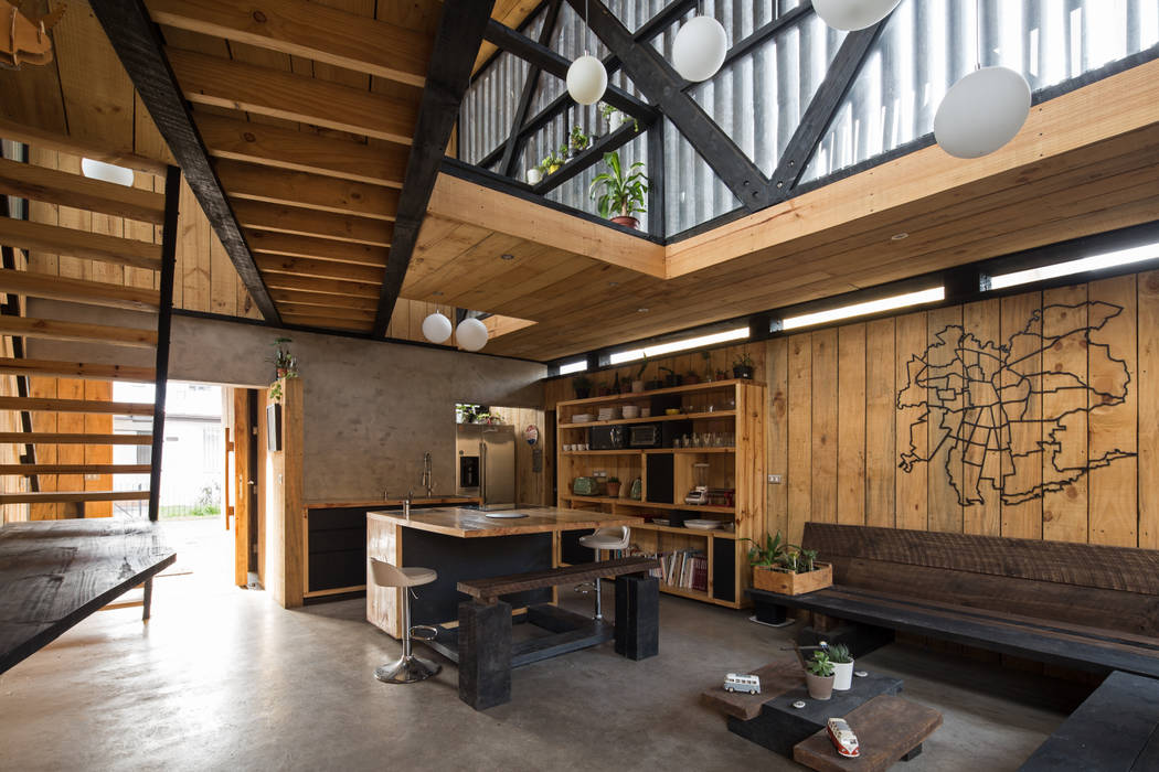 Casa FS, Estudio Dikenstein arquitectos Estudio Dikenstein arquitectos Minimalist dining room Wood Wood effect