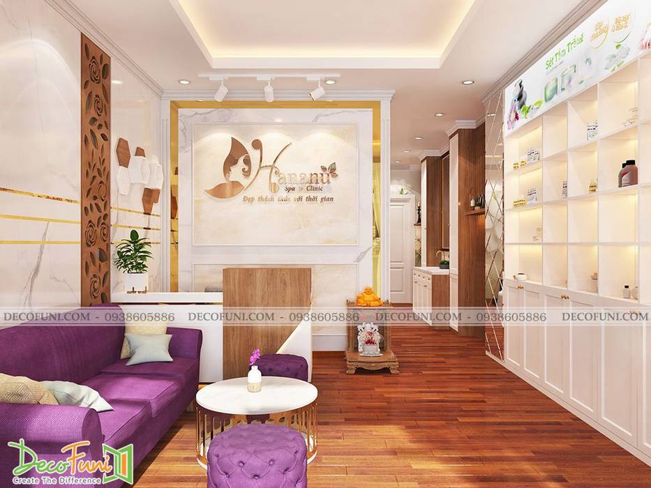 Mẫu thiết kế phòng lễ tân spa Công ty TNHH Funi Spa phong cách hiện đại Furniture