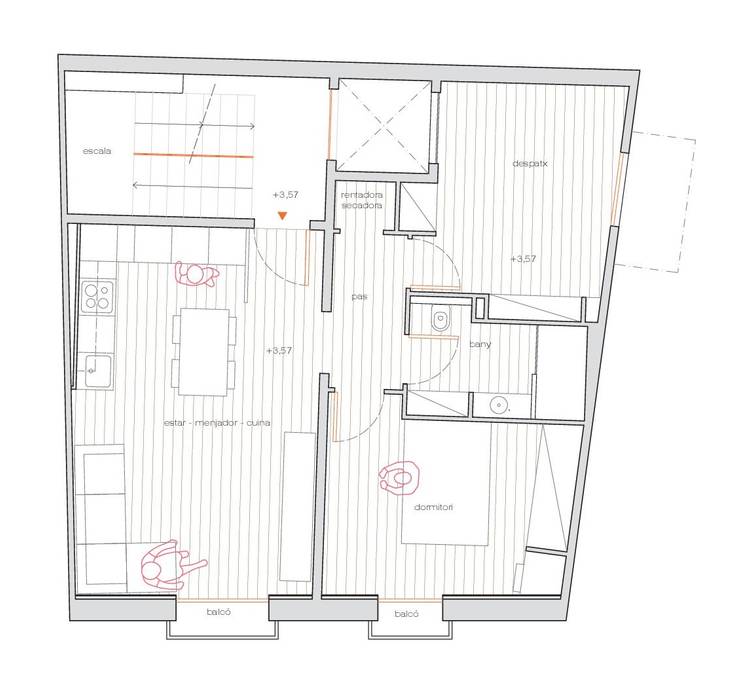 Reforma de pisos de lujo en l'Ametlla del Vallès, Esteve Arquitectes Esteve Arquitectes Rumah keluarga besar Kayu Wood effect