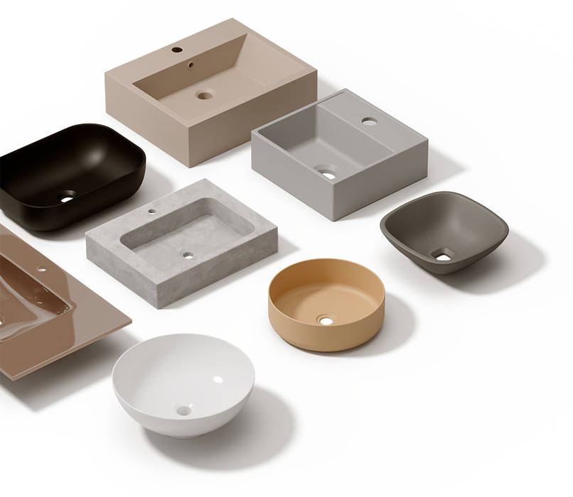 Renders 3d sector del Baño, Infografias 3D y Renders 3D Madrid Infografias 3D y Renders 3D Madrid Modern bathroom Sinks