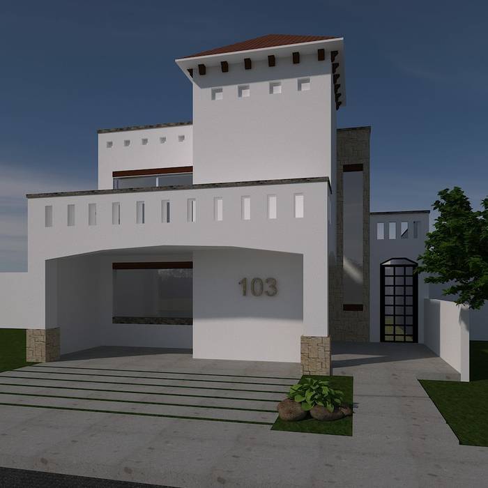 Casa Sabinos, VS Arquitectura VS Arquitectura Dom jednorodzinny Cegły