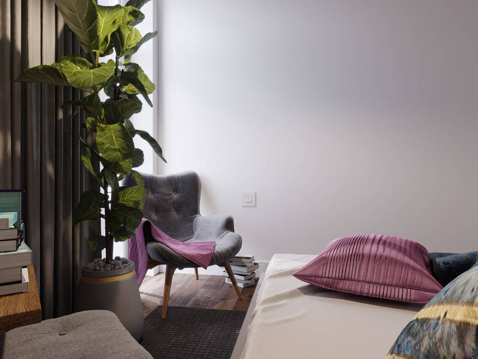 Appart | 80 m2, Vashantsev Nik Vashantsev Nik Scandinavian style bedroom