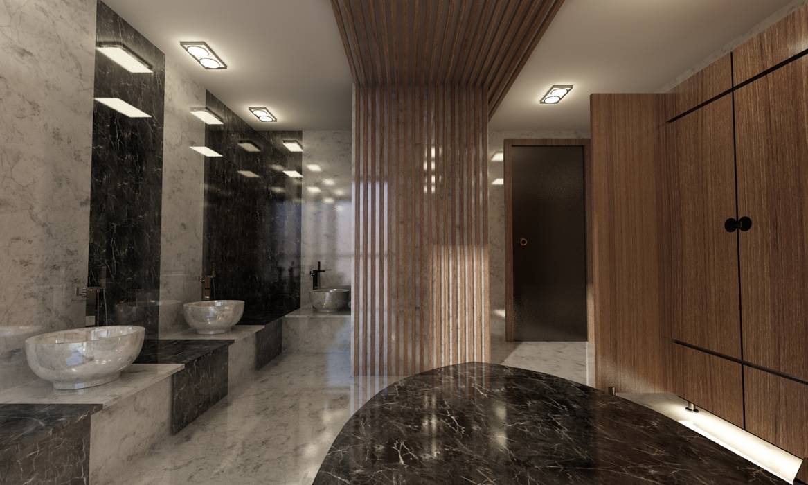 Holiday Inn - Hamam Projesi Kut İç Mimarlık Rustik Banyo Granit hamam konut konuttasarimi mimar icmimar proje render mermer granit ozeltasarim kayseriicmimar istanbulicmimar