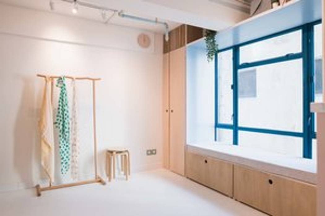 Minimalist Showroom Interior Renovation Sai Ying Pun Hong Kong, S.Lo Studio S.Lo Studio Gewerbeflächen Sperrholz Holznachbildung Geschäftsräume & Stores
