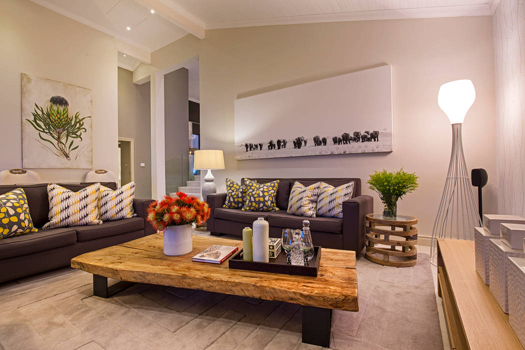 Living area, Zimbali golf estate Architech Modern living room Wood Wood effect Timeless Lounge design