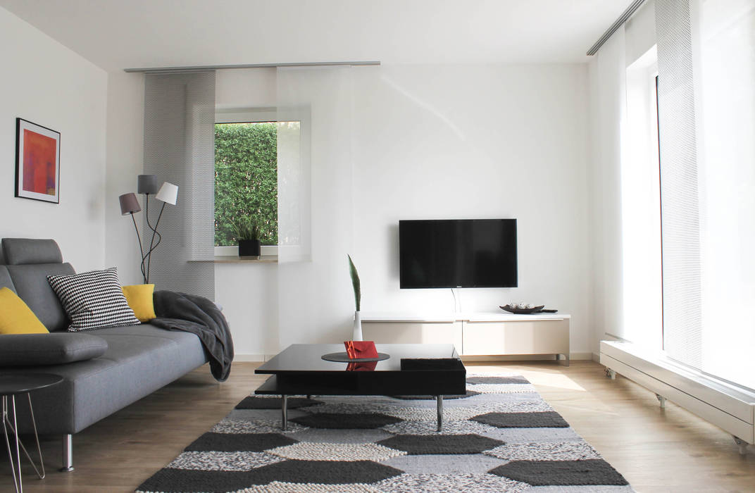 Schwarz Grau Weiss Harmonie Moderne Wohnzimmer Von Patricia