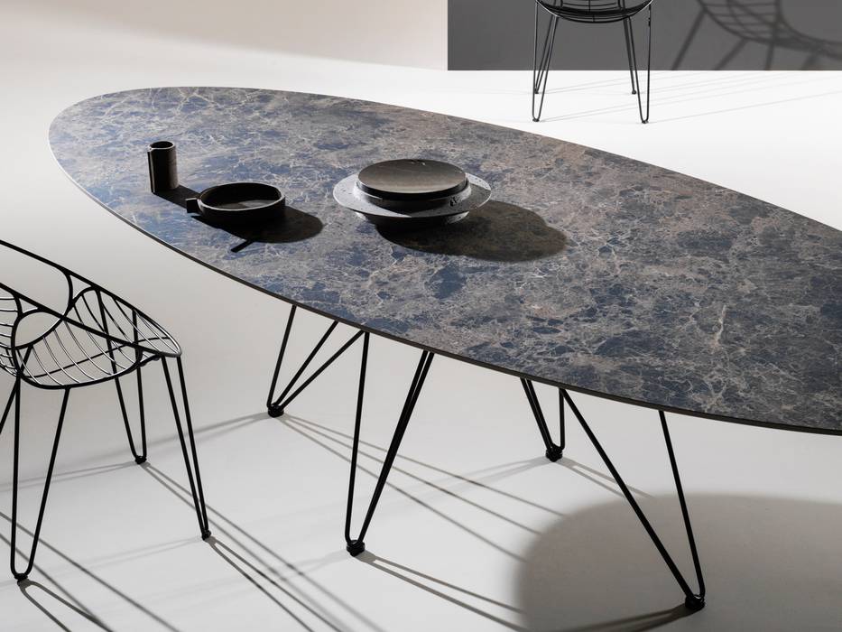 Tables design en céramique de la marque Joli, direct-d-sign sas direct-d-sign sas Modern dining room