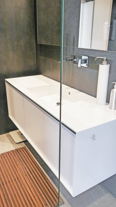 Elegante Einfachheit - Minimalistischer Komplettausbau, Hammer & Margrander Interior GmbH Hammer & Margrander Interior GmbH Minimalist style bathroom