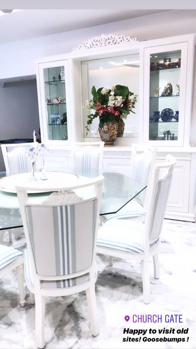 White Home , Modern living and Dinning set up Make My Nest Modern dining room Wood Wood effect