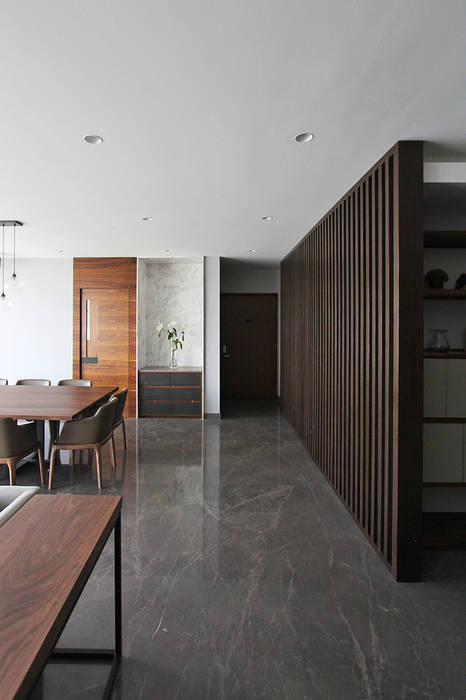 Departamento AV, ARCO Arquitectura Contemporánea ARCO Arquitectura Contemporánea Modern corridor, hallway & stairs